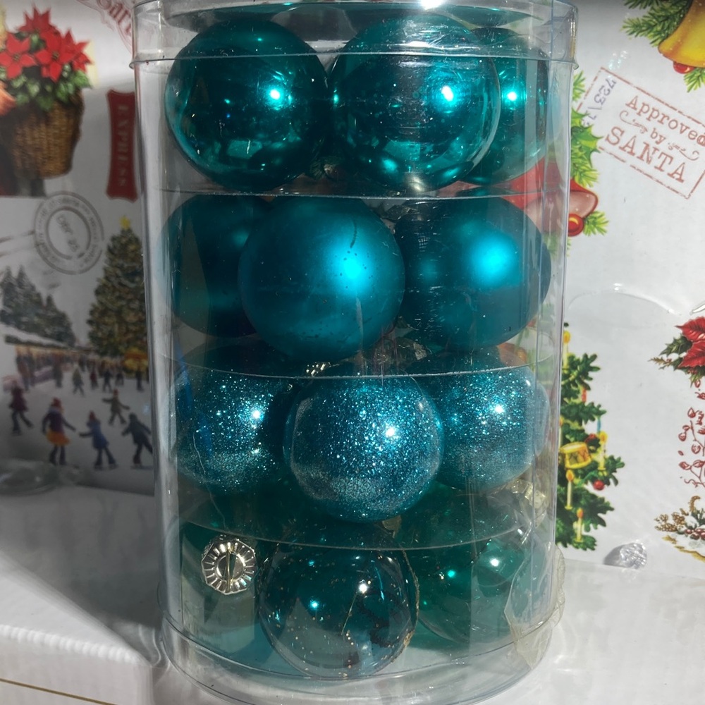 Pier 1 Turquoise Holiday Ornament Collection